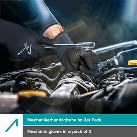 ACE Work gloves – 3 pairs of protective gloves for trade & garden – gloves for work - 11/XXL (3-pack)