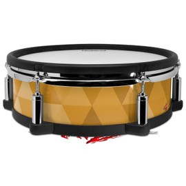Skin Wrap Compatible with Roland PD-128 Drum Triangle Mosaic Orange (Drum NOT Included)