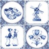 Ambiente Serviette Motiv : Holland - weiß-blau - 20 Servietten