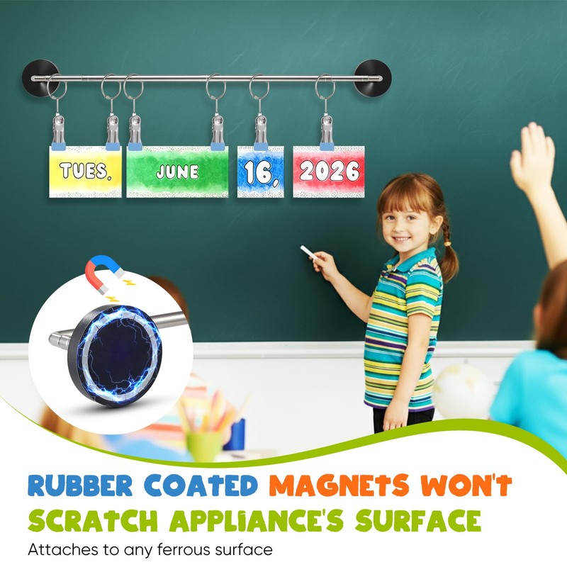 rubertyle Adjustable Magnetic Rod for Classroom and Meeting Room Whiteboard,