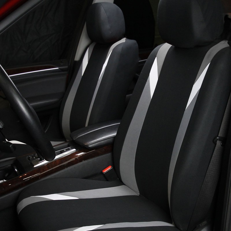 FH GROUP FB033GRAY102 Bucket Seat Cover (Modernistic Airbag Compatible (Set