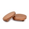 NIRMAN Display Stand Round Acacia Wood Stand for Display Wooden