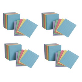 Oxford Mini Index Cards, 3" x 2.5", Ruled, Assorted Colors, 200 Per Pack, Pack Of 4, 800 Cards Total (10010EE)