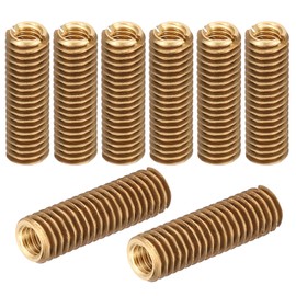 PATIKIL Brass Threaded Repair Insert Nut, 8 Pcs M6xM4x20mm Male to Female Slotted Thread Sleeve Inserts Reducing Nut Adapter Reducer Screw Sleeves