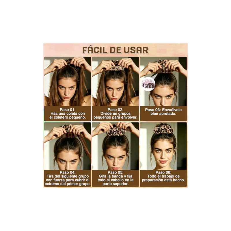 Rulos para Cabello Sin Calor Leopardo - Rizador de Cabello