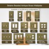 OKAWYC Double Toggle/Single Duplex Light Switch Cover Belaire Beaded Metal