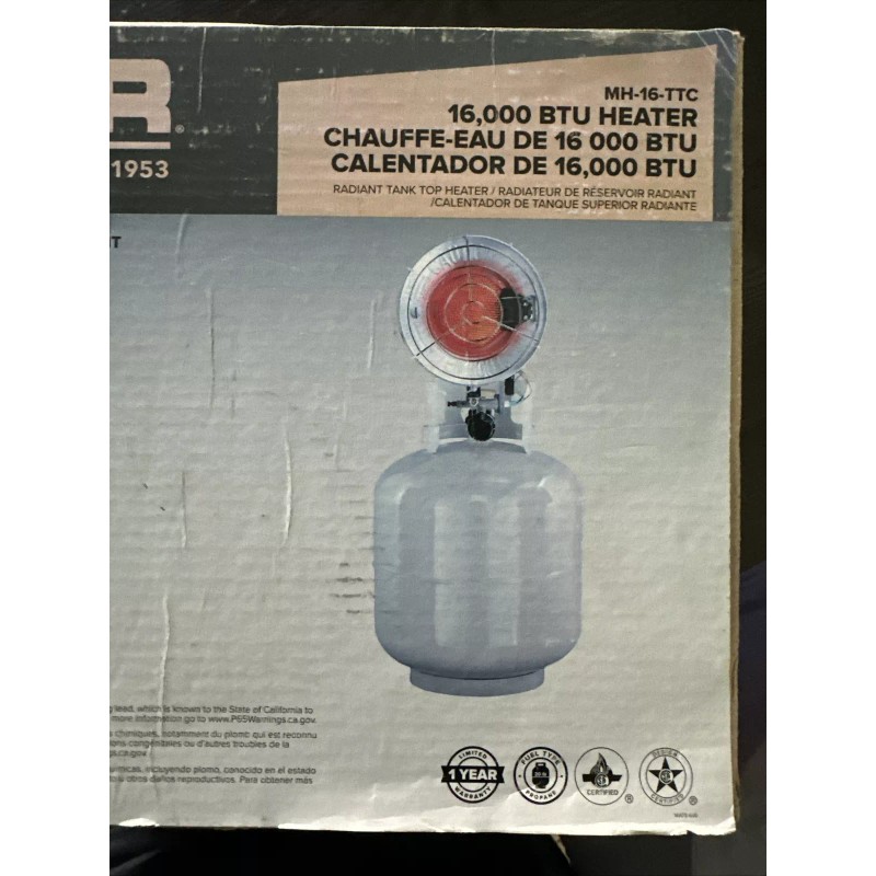 Master 16000 Btu Tank Top Lp Heater