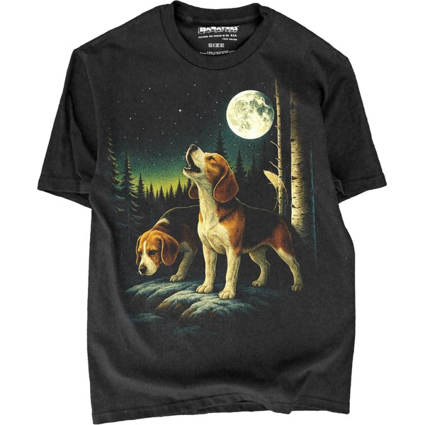 Beagle Dog Mom & Dad Tshirt - Elegant Nature Moonlit