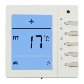 Baomain Programmable Thermostat, LCD Digital, None Battery Powered, AC110-120V D702, Work for Radiant Floor Heating Temperature Controller White