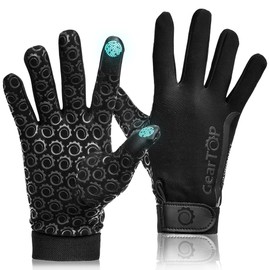 GearTOP Performance and Touch Screen Gloves - Great for Running Rugby Football Walking (Performance Small, Black)