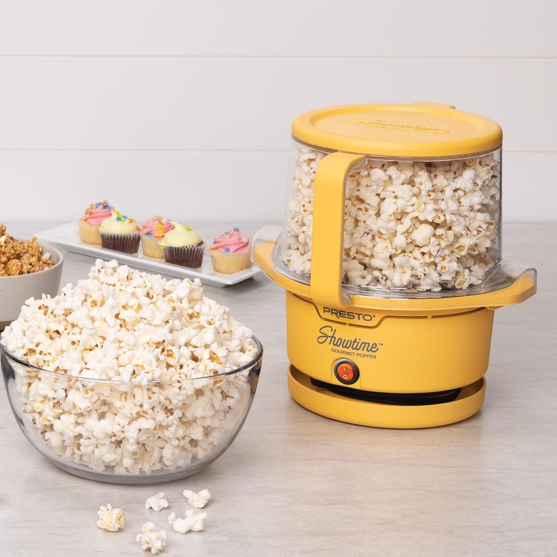 Presto 05206 Showtime Gourmet Oil Popcorn Popper - 9-Cups, Built-In