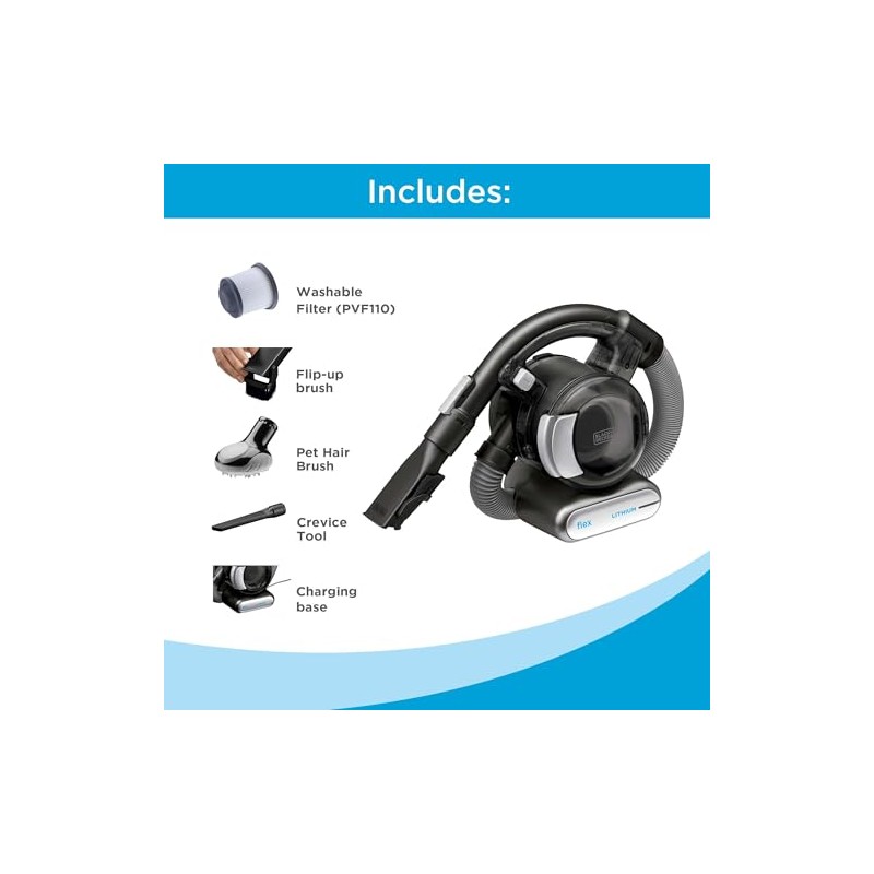 BLACK+DECKER dustbuster FLEX Cordless Handheld Vacuum, Home, Pet and Car