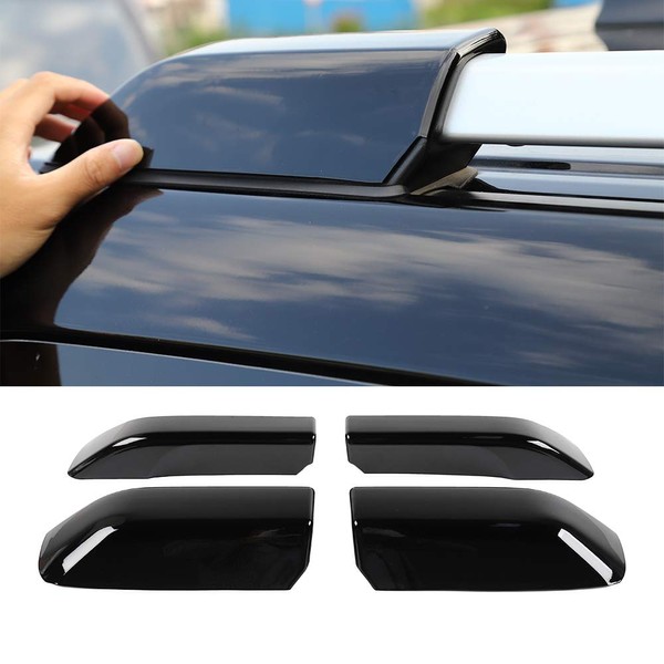 JeCar Roof Rails Rack End Cap Protection Cover Shell Roof Rails Rack Leg Cover End Cap Protection Cover Shell 4Runner Accessories for Toyota 4Runner 2010-1019 4Pcs Black