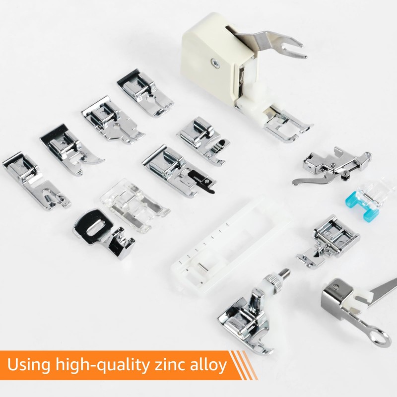 15Pcs Sewing Machine Presser Feet Set Multifunctional Spare Parts Accessories