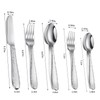 40-Piece Silverware Set, Hammered Stainless Steel Flatware Set, Heavy Duty