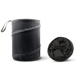 AISIBO Collapsible Car Trash Can, Car Auto Garbage Trash Can Black Portable Garbage Can, Waste Basket Rubbish Bin