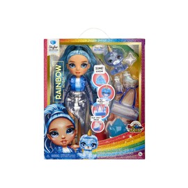 Rainbow High Fashion Doll with Slime Kit & Pet - Skyler(Blue) - 28 cm Shimmer Doll with DIY Sparkle Slime, Magical Pet and Fashion Accessories - Kids Toy - Great for Ages 4-12 Years