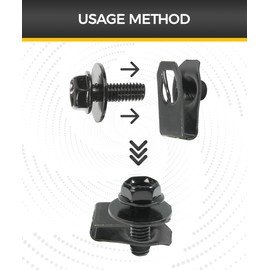 iolory 50PCS Car Bumper Retainer Clips Fasteners,M6 Bolt and U-Clips,Speed Fastener Extruded U Nut Clip,Suitable for Most Automotive Mudguards,Side Skirts,Hoods