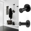 XQEUMC Pack of 8 Coat Hooks Black Matt Round 55