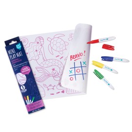 SUPER PETIT - Educational Game - 2 in 1 Mermaid Colouring - Reversible - Comes with 4 erasable Felt tip pens - Easy to Clean - Reusable - Anti-Bacterial - from 3 Years Old - 30 x 20 cm