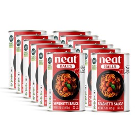 Vegan Meatballs Plant Based Protein - Loma Linda Meatless Italian Style Meatballs in Spaghetti Sauce, High Protein Meat Alternative, Vegetarian Ready-to-Eat Meal, Non-GMO, Shelf-Stable (12-Pack)