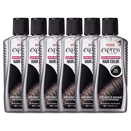 Kiss Express Semi-Permanent Hair Color 100mL ( US ) (6 Count, Black)