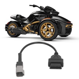 Reemplazo de Adaptador de Cable de Diagnóstico de 6 Pines a 16 Pines para CAN-AM MOTO ATV UTV Motocicleta, Cable de Escáner OBDII para ELM 327 V.1.5 a la Computadora