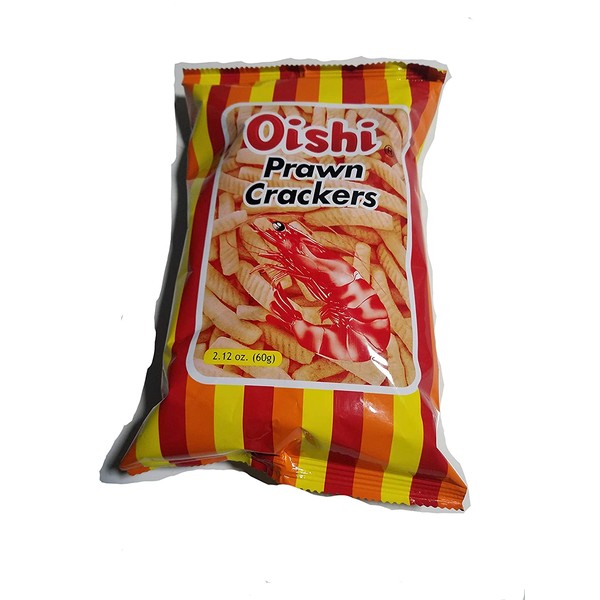 Oishi Prawn Crackers 60g (Pack of 10) Regular
