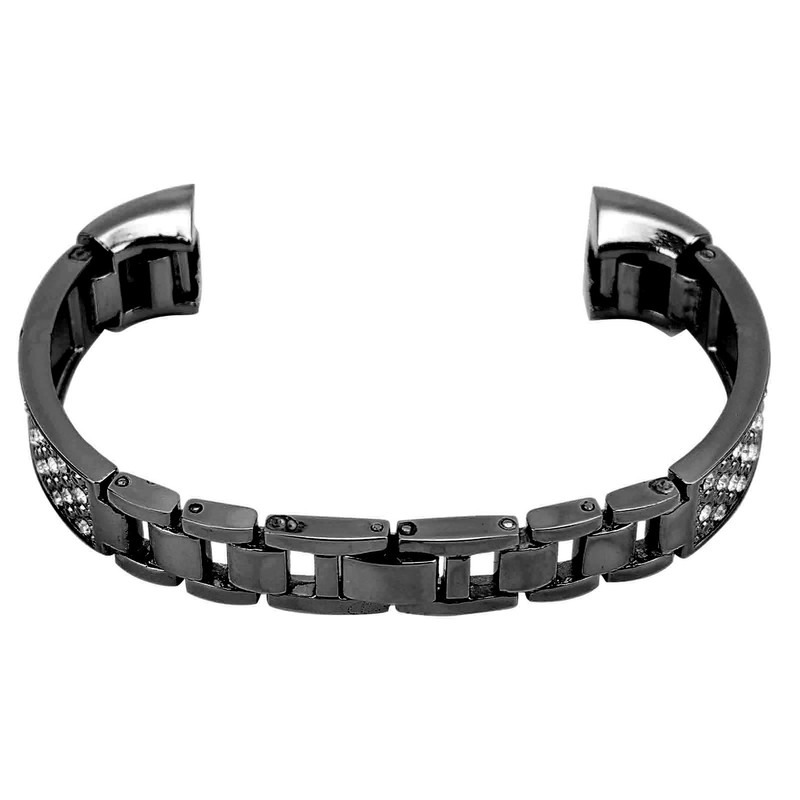 Stainless Steel Bracelet Women Inlay Rhinestones Wristband Wrist Decoration for