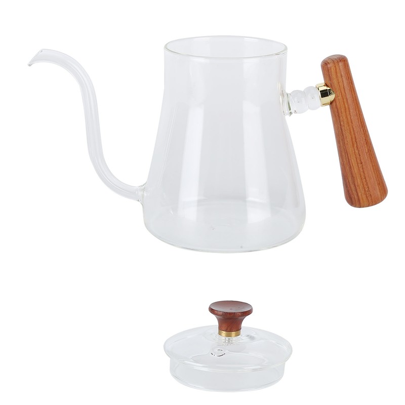 Coffee Kettle Pour Over High Borosilicate Glass Heat Resistant Round