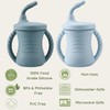 PandaEar Silicone Training Cup, 2 Pack Baby Drinking Sippy Cups
