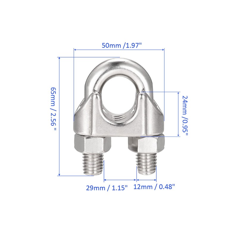 M METERXITY Wire Rope Clamp 16mm Wire Cable Clip Fastener