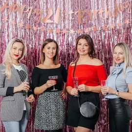 Women 21st Birthday Banner Rose Gold Happy 21st Birthday Banner 21st Banner 21st Birthday Party Banner 21st Birthday Decorations by Wonsta