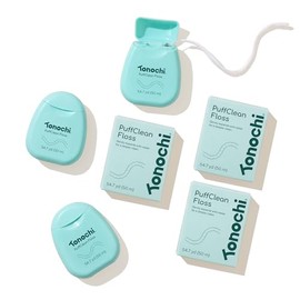 Hilo dental expansible PuffClean, con recubrimiento de cera de abeja natural, se expande al mojarse, se desliza suavemente, suave para las encías, con