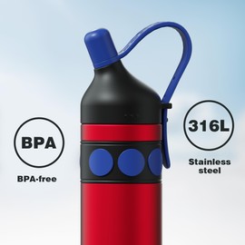 Sidagar 24 oz Sports Tumbler, Stainless Steel Vacuum Water Bottle Insulated Iced Travel Coffee Cup Double Wall Flask (Burgundy)