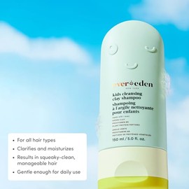 Evereden After Swim & Sports Kids Shampoo: Cleansing Clay, Detoxifies Hair & Scalp from Chlorine, Dirt, Sweat | Vegan Kids Shampoo for Daily Use, Any 