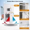 Senlesen Chrome Shower Faucet Set 12" Rainfall Head Combo Kit