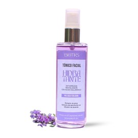 Tónico facial hidratante antiarrugas, piel seca/sensible con agua de rosas, ácido hialurónico y lavanda, refirma, hidrata, previene envejecimiento prematuro