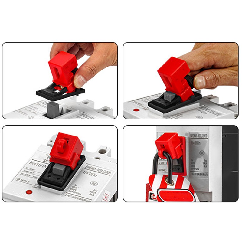 5PCS Circuit Breaker Lockout Device Detachable Cleat Plastic Clamp On
