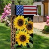 CMEGKE Sunflower Garden Flag, Sunflower Welcome Garden Flag, Sunflower Black