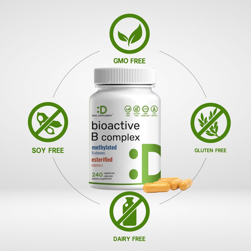 Bioactive Vitamin B Complex for Men & Women, 240 Veggie