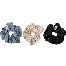 Qiwenr Pack of 3 Corduroy Hair Bobbles Scrunchies for Women Rib Velvet Scrunchie Hair Bobbles The Material of the Hair Scrunchies is Soft and Does Not Pull When Worn For Long Time