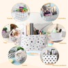 5 Pack Small Fabric Storage Baskets, Collapsible Square Bathroom Storage
