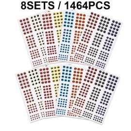 1464pc Fishing Lure Eyes 3mm-4mm-5mm-6m