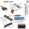 AYMBH High-Speed SATA 22 Pin (7+15) Male to Female Extension