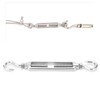 Labuduo Turnbuckle, M6 Stainless Steel 4 Hook Two Hook Turnbuckle