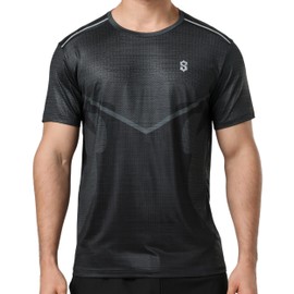 SUNTASY Men's Dry Fit Workout Shirts - Moisture-Wicking, Quick-Dry, 4-Way Stretch Premium Athletic Tees for Running & Sports