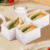 Bakbania 60 Pieces Paper Sandwich Boxes Take Out Containers 4.7x3.1x2.8