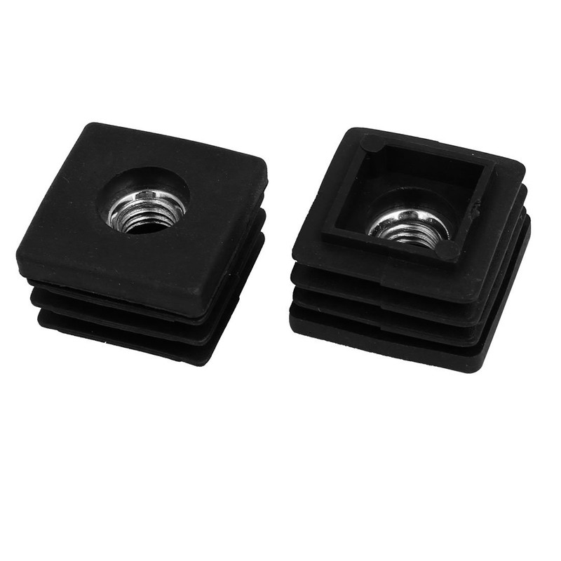 sourcingmap 25mm x 25mm M8 Female Thread Plastic Blanking End