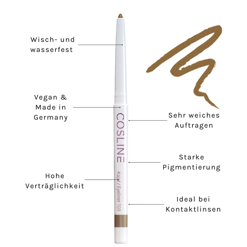Cosline Kajal and eyeliner (gold)